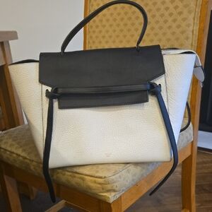 Elegant Two-Tone Black and White CÈLINE Bag